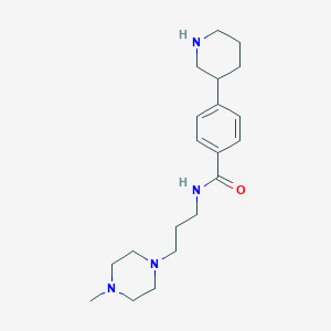 N-[3-(4-methylpiperazin-1-yl)propyl]-4-piperidin-3-ylbenzamide