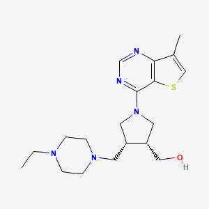 [(3R*,4R*)-4-[(4-ethylpiperazin-1-yl)methyl]-1-(7-methylthieno[3,2-d]pyrimidin-4-yl)pyrrolidin-3-yl]methanol