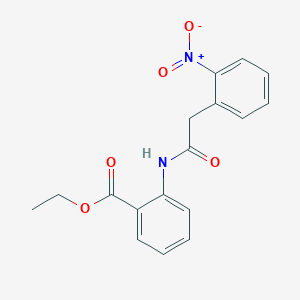 molecular formula C17H16N2O5 B5686955 ethyl 2-{[(2-nitrophenyl)acetyl]amino}benzoate 