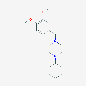 molecular formula C19H30N2O2 B5686995 1-cyclohexyl-4-(3,4-dimethoxybenzyl)piperazine 