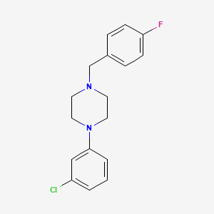 molecular formula C17H18ClFN2 B5686997 1-(3-chlorophenyl)-4-(4-fluorobenzyl)piperazine 