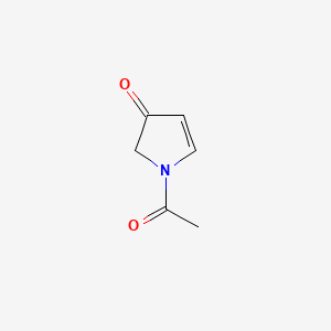 molecular formula C6H7NO2 B568700 1-Acetyl-1H-pyrrol-3(2H)-one CAS No. 114049-73-9
