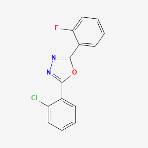 molecular formula C14H8ClFN2O B5687000 2-(2-chlorophenyl)-5-(2-fluorophenyl)-1,3,4-oxadiazole 