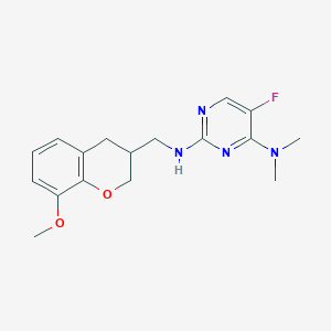molecular formula C17H21FN4O2 B5687003 5-fluoro-N~2~-[(8-methoxy-3,4-dihydro-2H-chromen-3-yl)methyl]-N~4~,N~4~-dimethylpyrimidine-2,4-diamine 