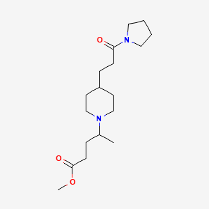 molecular formula C18H32N2O3 B5687005 methyl 4-{4-[3-oxo-3-(1-pyrrolidinyl)propyl]-1-piperidinyl}pentanoate 