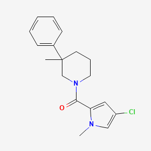 molecular formula C18H21ClN2O B5687017 1-[(4-chloro-1-methyl-1H-pyrrol-2-yl)carbonyl]-3-methyl-3-phenylpiperidine 