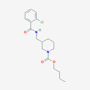 molecular formula C18H25ClN2O3 B5687029 butyl 3-{[(2-chlorobenzoyl)amino]methyl}piperidine-1-carboxylate 