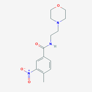 molecular formula C14H19N3O4 B5687049 4-methyl-N-[2-(4-morpholinyl)ethyl]-3-nitrobenzamide 