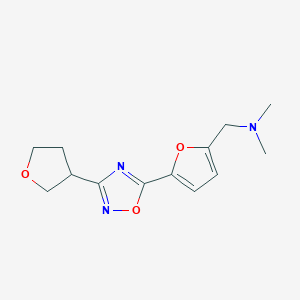 molecular formula C13H17N3O3 B5687057 N,N-dimethyl-1-{5-[3-(tetrahydrofuran-3-yl)-1,2,4-oxadiazol-5-yl]-2-furyl}methanamine 