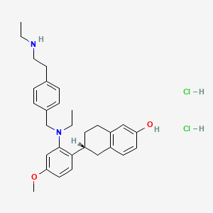 molecular formula C30H40Cl2N2O2 B568706 Elacestrant dihydrochloride CAS No. 1349723-93-8