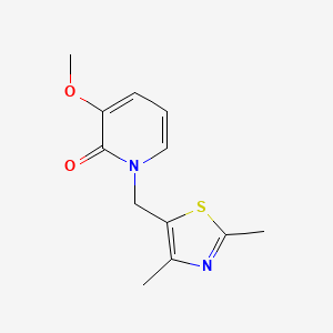 molecular formula C12H14N2O2S B5687063 1-[(2,4-dimethyl-1,3-thiazol-5-yl)methyl]-3-methoxypyridin-2(1H)-one 