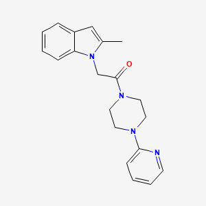 molecular formula C20H22N4O B5687064 2-methyl-1-{2-oxo-2-[4-(2-pyridinyl)-1-piperazinyl]ethyl}-1H-indole 