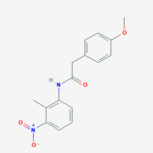 molecular formula C16H16N2O4 B5687066 2-(4-methoxyphenyl)-N-(2-methyl-3-nitrophenyl)acetamide 