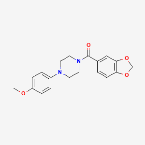 molecular formula C19H20N2O4 B5687071 1-(1,3-benzodioxol-5-ylcarbonyl)-4-(4-methoxyphenyl)piperazine 