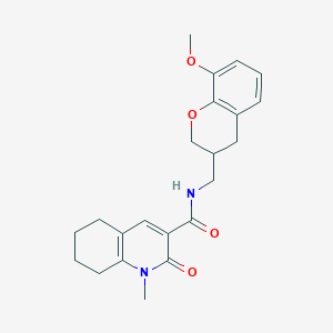 molecular formula C22H26N2O4 B5687096 N-[(8-methoxy-3,4-dihydro-2H-chromen-3-yl)methyl]-1-methyl-2-oxo-1,2,5,6,7,8-hexahydroquinoline-3-carboxamide 