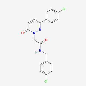 molecular formula C19H15Cl2N3O2 B5687097 N-(4-chlorobenzyl)-2-[3-(4-chlorophenyl)-6-oxo-1(6H)-pyridazinyl]acetamide 