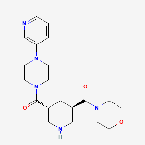 molecular formula C20H29N5O3 B5687136 4-({(3R*,5R*)-5-[(4-pyridin-3-ylpiperazin-1-yl)carbonyl]piperidin-3-yl}carbonyl)morpholine 
