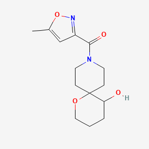 molecular formula C14H20N2O4 B5687144 9-[(5-methylisoxazol-3-yl)carbonyl]-1-oxa-9-azaspiro[5.5]undecan-5-ol 