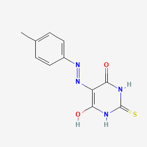 molecular formula C11H10N4O2S B5687156 2-thioxodihydro-4,5,6(1H)-pyrimidinetrione 5-[(4-methylphenyl)hydrazone] 