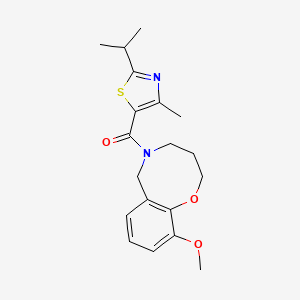 molecular formula C19H24N2O3S B5687162 5-[(2-isopropyl-4-methyl-1,3-thiazol-5-yl)carbonyl]-10-methoxy-3,4,5,6-tetrahydro-2H-1,5-benzoxazocine 