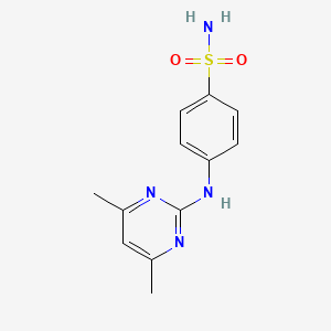 molecular formula C12H14N4O2S B5687218 4-[(4,6-dimethyl-2-pyrimidinyl)amino]benzenesulfonamide 