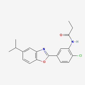 molecular formula C19H19ClN2O2 B5687226 N-[2-chloro-5-(5-isopropyl-1,3-benzoxazol-2-yl)phenyl]propanamide 