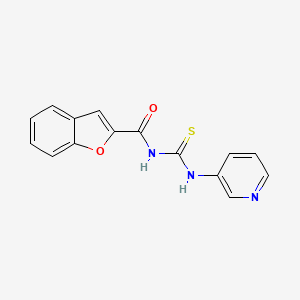 molecular formula C15H11N3O2S B5687253 N-[(3-pyridinylamino)carbonothioyl]-1-benzofuran-2-carboxamide 