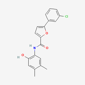 molecular formula C19H16ClNO3 B5687274 5-(3-chlorophenyl)-N-(2-hydroxy-4,5-dimethylphenyl)-2-furamide 