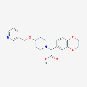 molecular formula C21H24N2O5 B5687298 2,3-dihydro-1,4-benzodioxin-6-yl[4-(pyridin-3-ylmethoxy)piperidin-1-yl]acetic acid 