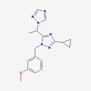 3-cyclopropyl-1-(3-methoxybenzyl)-5-[1-(1H-1,2,4-triazol-1-yl)ethyl]-1H-1,2,4-triazole