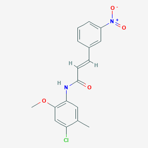 molecular formula C17H15ClN2O4 B5687357 N-(4-chloro-2-methoxy-5-methylphenyl)-3-(3-nitrophenyl)acrylamide 