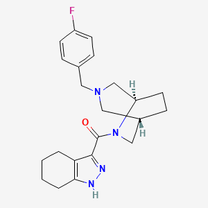 3-{[(1S*,5R*)-3-(4-fluorobenzyl)-3,6-diazabicyclo[3.2.2]non-6-yl]carbonyl}-4,5,6,7-tetrahydro-1H-indazole