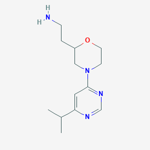 molecular formula C13H22N4O B5687373 {2-[4-(6-isopropyl-4-pyrimidinyl)-2-morpholinyl]ethyl}amine dihydrochloride 
