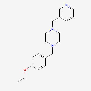 molecular formula C19H25N3O B5687377 1-(4-ethoxybenzyl)-4-(3-pyridinylmethyl)piperazine 