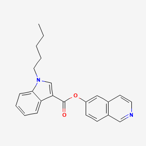 molecular formula C23H22N2O2 B568739 Isoquinolin-6-yl 1-pentyl-1H-indole-3-carboxylate CAS No. 1797131-58-8