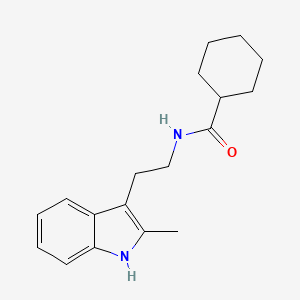 molecular formula C18H24N2O B5687417 N-[2-(2-methyl-1H-indol-3-yl)ethyl]cyclohexanecarboxamide 