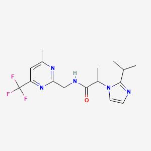 2-(2-isopropyl-1H-imidazol-1-yl)-N-{[4-methyl-6-(trifluoromethyl)-2-pyrimidinyl]methyl}propanamide