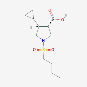 molecular formula C12H21NO4S B5687430 (3S*,4S*)-1-(butylsulfonyl)-4-cyclopropyl-3-pyrrolidinecarboxylic acid 