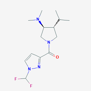 (3S*,4R*)-1-{[1-(difluoromethyl)-1H-pyrazol-3-yl]carbonyl}-4-isopropyl-N,N-dimethyl-3-pyrrolidinamine