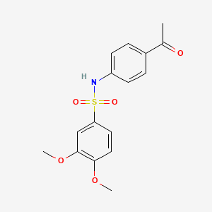 molecular formula C16H17NO5S B5687469 N-(4-acetylphenyl)-3,4-dimethoxybenzenesulfonamide 