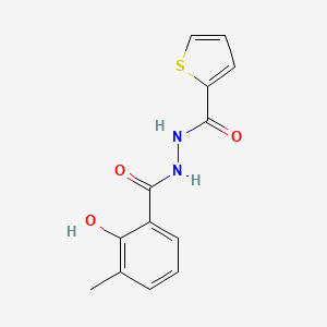 molecular formula C13H12N2O3S B5687484 N'-(2-hydroxy-3-methylbenzoyl)-2-thiophenecarbohydrazide 