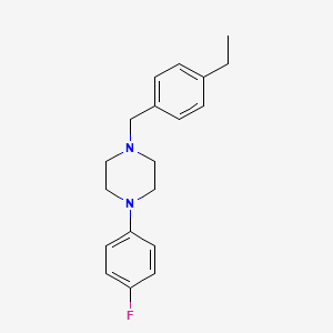 molecular formula C19H23FN2 B5687516 1-(4-ethylbenzyl)-4-(4-fluorophenyl)piperazine 