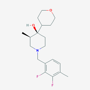 molecular formula C19H27F2NO2 B5687525 (3R*,4R*)-1-(2,3-difluoro-4-methylbenzyl)-3-methyl-4-(tetrahydro-2H-pyran-4-yl)-4-piperidinol 
