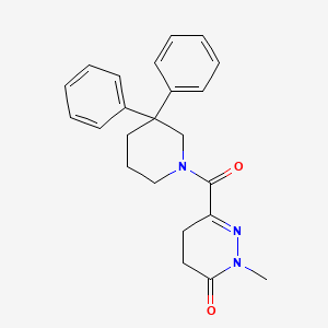 molecular formula C23H25N3O2 B5687553 6-[(3,3-diphenylpiperidin-1-yl)carbonyl]-2-methyl-4,5-dihydropyridazin-3(2H)-one 