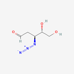molecular formula C5H9N3O3 B568756 3-Azido-2,3-dideoxy-D-erythropentose CAS No. 138168-21-5