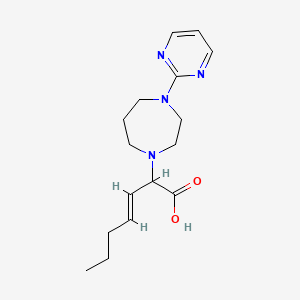 (3E)-2-(4-pyrimidin-2-yl-1,4-diazepan-1-yl)hept-3-enoic acid
