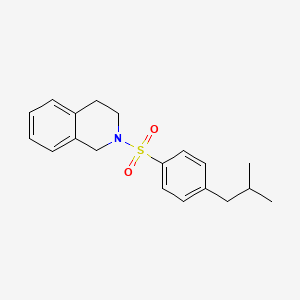 molecular formula C19H23NO2S B5687590 2-[(4-isobutylphenyl)sulfonyl]-1,2,3,4-tetrahydroisoquinoline 