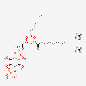 molecular formula C25H54N2O16P2 B568761 PtdIns-(4)-P1 (1,2-辛酰基)（铵盐） CAS No. 1246303-11-6