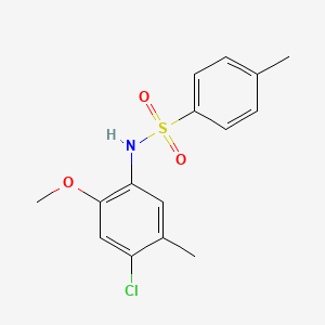 molecular formula C15H16ClNO3S B5687618 N-(4-chloro-2-methoxy-5-methylphenyl)-4-methylbenzenesulfonamide 