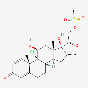 molecular formula C23H31ClO7S B568763 伊考美松 21-甲磺酸酯 CAS No. 352315-75-4